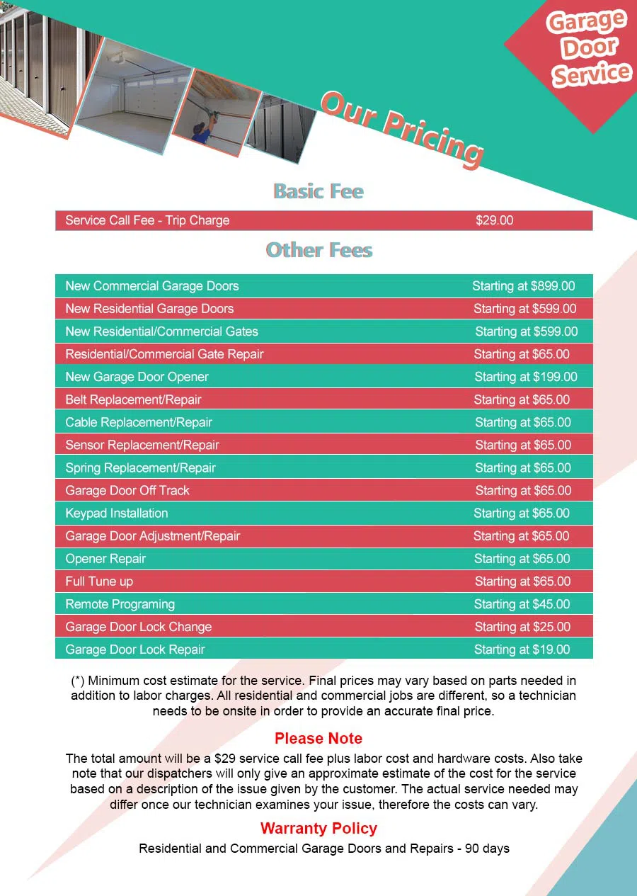 Central Garage Door Repair Service Las Vegas, NV 702-660-0035